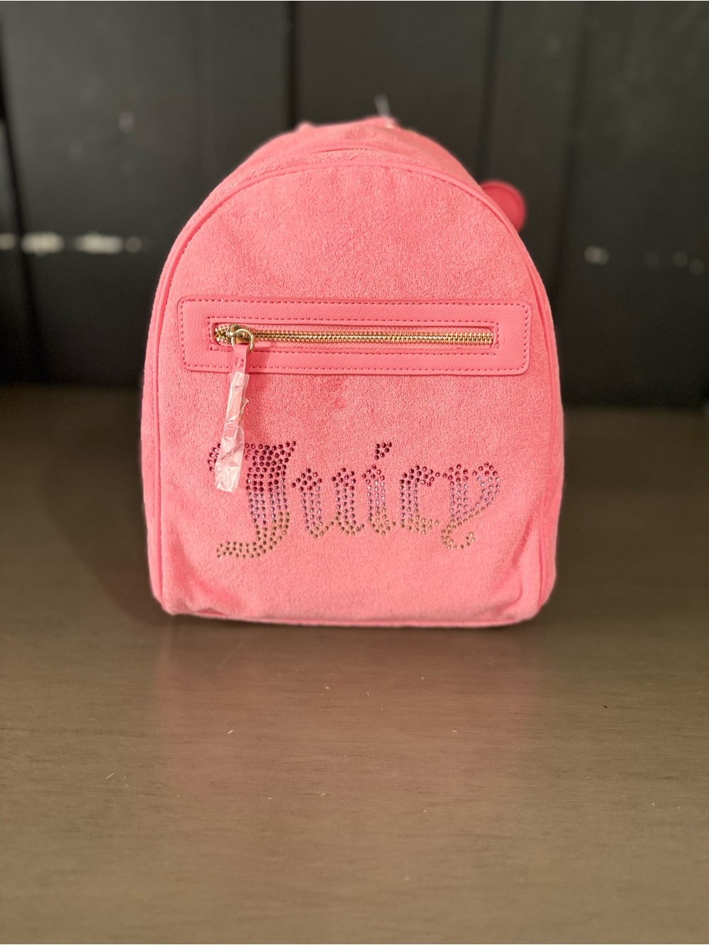 Juicy Couture Pink Velour Big Spender Backpack